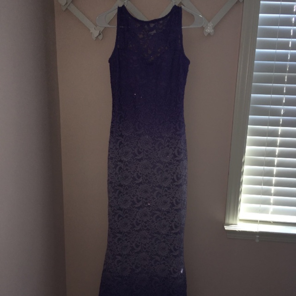 Ombré purple prom dress